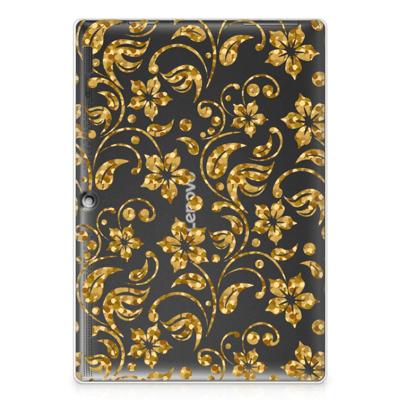 Lenovo Tab 10 | Tab 2 A10-30 | Siliconen hoesje | Gouden Bloemen Lenovo Tab 10 | Tab 2 A10-30 | Siliconen hoesje | Gouden Bloemen