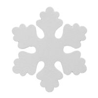 Decoratie sneeuwvlok - wit - 50 cm - kunststof foam - hangdecoratie kerst - thumbnail