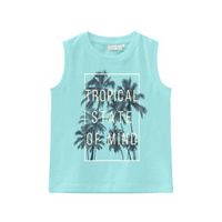 NAME IT MINI T-shirt Vux met printopdruk turquoise - thumbnail