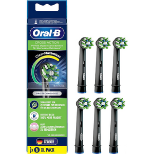 Oral-B Cross Action Black 6 stuks -  CleanMaximiser zwarte opzetborstels
