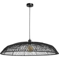 Leen Bakker - Hanglamp Estee - 120xØ80 Cm - Metaal/Papier - Zwart