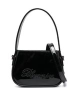 Blumarine mini sac à logo orné de cristaux - Noir