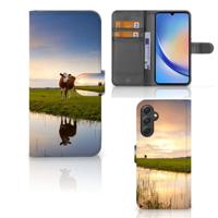 Samsung Galaxy A24 4G | Telefoonhoesje | Met pasjeshouder | Koe