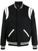 Saint Laurent veste bomber Teddy - Noir