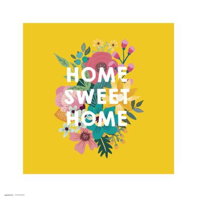 Kunstdruk Loreak Home Sweet Home 30x30cm