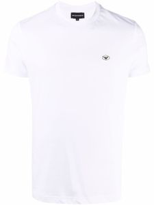 Emporio Armani t-shirt à patch logo - Blanc