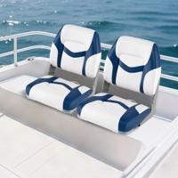 Set van 2 Bootstoelen met 7 cm Dikke Schuimrubberen Bekleding en Lage Rugleuning Bootstoel