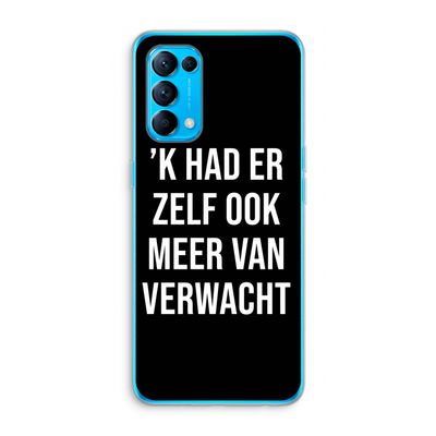 Meer verwacht - Zwart: Oppo Find X3 Lite Transparant Hoesje