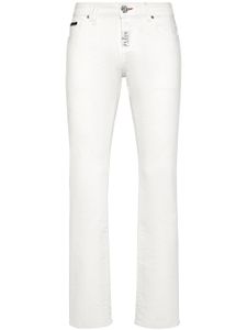 Philipp Plein jean droit à taille basse - Blanc