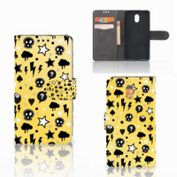 Telefoonhoesje met Naam Nokia 3 Punk Geel - thumbnail