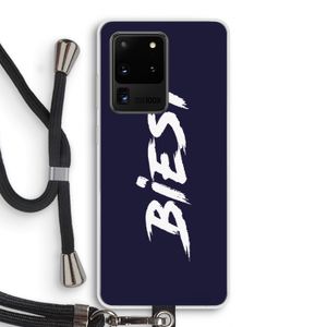 Biest: Samsung Galaxy S20 Ultra Transparant Hoesje met koord