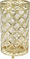 Lantaarn metaal deco 11x20cm goud Lantaarn metaal deco 11x20cm goud