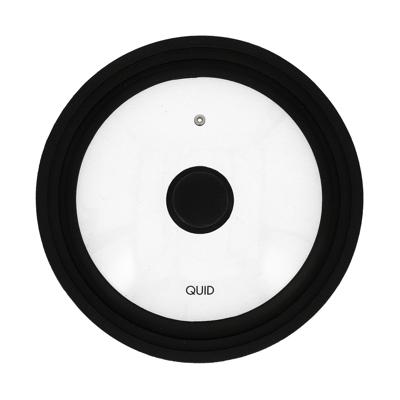 Pannedeksel Quid Ebano Zwart Glas Ø 28 cm