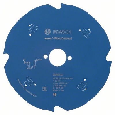 Bosch Accessoires Cirkelzaagblad Expert for Fiber Cement 190X30X2.2/1.6X4 - 2608644125