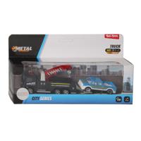 Toi-Toys Metal frictie sleepwagen met auto