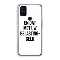 Belastinggeld: OnePlus Nord N10 5G Transparant Hoesje