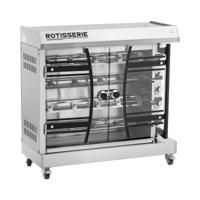 Elektrische kippengrill - 4 spitten voor 24 kippen - met verlichting en wielen - Royal Catering Elektrische kippengrill - 4 spitten voor 24 kippen - met verlichting en wielen - Royal Catering