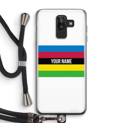WK Wielrennen: Samsung Galaxy J8 (2018) Transparant Hoesje met koord