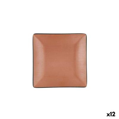 Eetbord Bidasoa Gio Bruin Plastic 18 x 18 cm (12 Stuks)