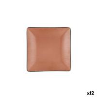 Eetbord Bidasoa Gio Bruin Plastic 18 x 18 cm (12 Stuks)