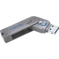 LogiLink USB PORT LOCK, 1 KEY USB-A-poortslot Zilver, Blauw Incl. 1 sleutel - thumbnail