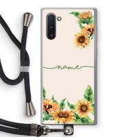 Zonnebloemen: Samsung Galaxy Note 10 Transparant Hoesje met koord