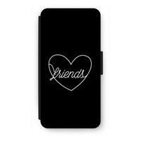 Friends heart black: iPhone SE 2020 Flip Hoesje