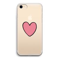 Hartje: iPhone 7 Transparant Hoesje