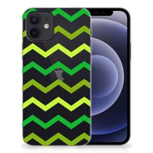 iPhone 12 | 12 Pro (6.1") TPU bumper Zigzag Groen