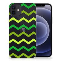 iPhone 12 | 12 Pro (6.1") TPU bumper Zigzag Groen - thumbnail