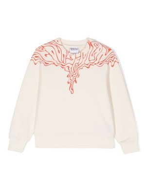 Marcelo Burlon County Of Milan Kids sweat en coton à imprimé graphique - Tons neutres