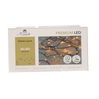 Kerstverlichting premium - 40 led lampjes - warm wit - 400 cm - lichtsnoer