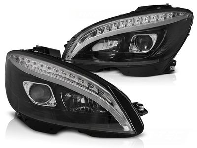 Tuning-Tec Koplampen met parkeerlicht MERCEDES W204 07-10 ZWART