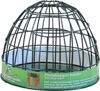 Metalen pindakaaspot houder groen voor kleine vogel 25x19 cm - Gebr de boon