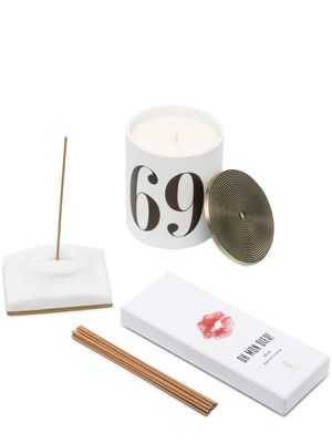 L'Objet coffret d'encens et bougie parfumée Oh Mon Dieu ! No.69 - Blanc