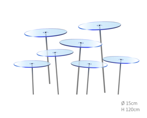 7 stuks! Zonnevangers Blauw medium 120x15 cm Cazador Del Sol - Cazador del sol