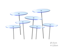 7 stuks! Zonnevangers Blauw medium 120x15 cm Cazador Del Sol - Cazador del sol
