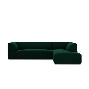 Windsor & Co Sao Hoekbank met Chaise Longue Rechts - 4-zits - Velvet - Flessengroen