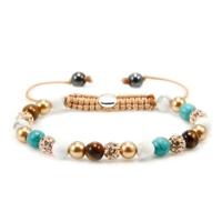 Karma Armband Spiral Ibiza Gold Rose Crystal