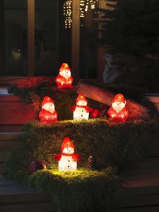 Konstsmide 6254-103 Acryl figuur Energielabel: G (A - G) Sneeuwpoppen Set van 5 stuks Warmwit LED Warm-wit