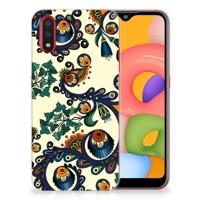 Siliconen Hoesje Samsung Galaxy A01 Barok Flower