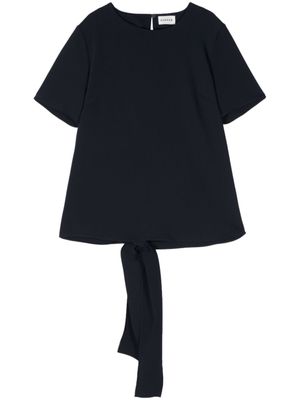 P.A.R.O.S.H. blouse à fermeture nouée au dos - Bleu