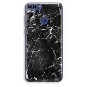 Zwart Marmer 2: Huawei P Smart (2018) Transparant Hoesje