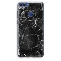 Zwart Marmer 2: Huawei P Smart (2018) Transparant Hoesje