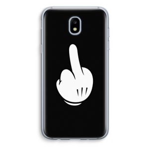 Middle finger black: Samsung Galaxy J5 (2017) Transparant Hoesje