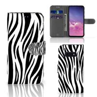 Samsung Galaxy S10e | Telefoonhoesje | Met pasjeshouder | Zebra
