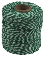 Katoentouw, groen-wit, klos van 50 g, ongeveer 55 m