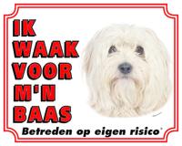 Havanezer Waakbord Blond - Ik waak voor mijn Baas Havanezer Waakbord Blond - Ik waak voor mijn Baas