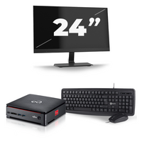Fujitsu Esprimo Q520 USFF - Intel Core i7-4e Generatie - 16GB RAM - 256GB SSD - Windows 10 + 1x 24 inch Monitor
