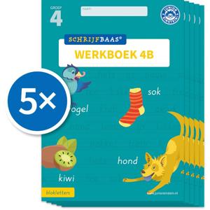 Schrijfbaas Blokletters Werkboek 4B (Set van 5) (Paperback)